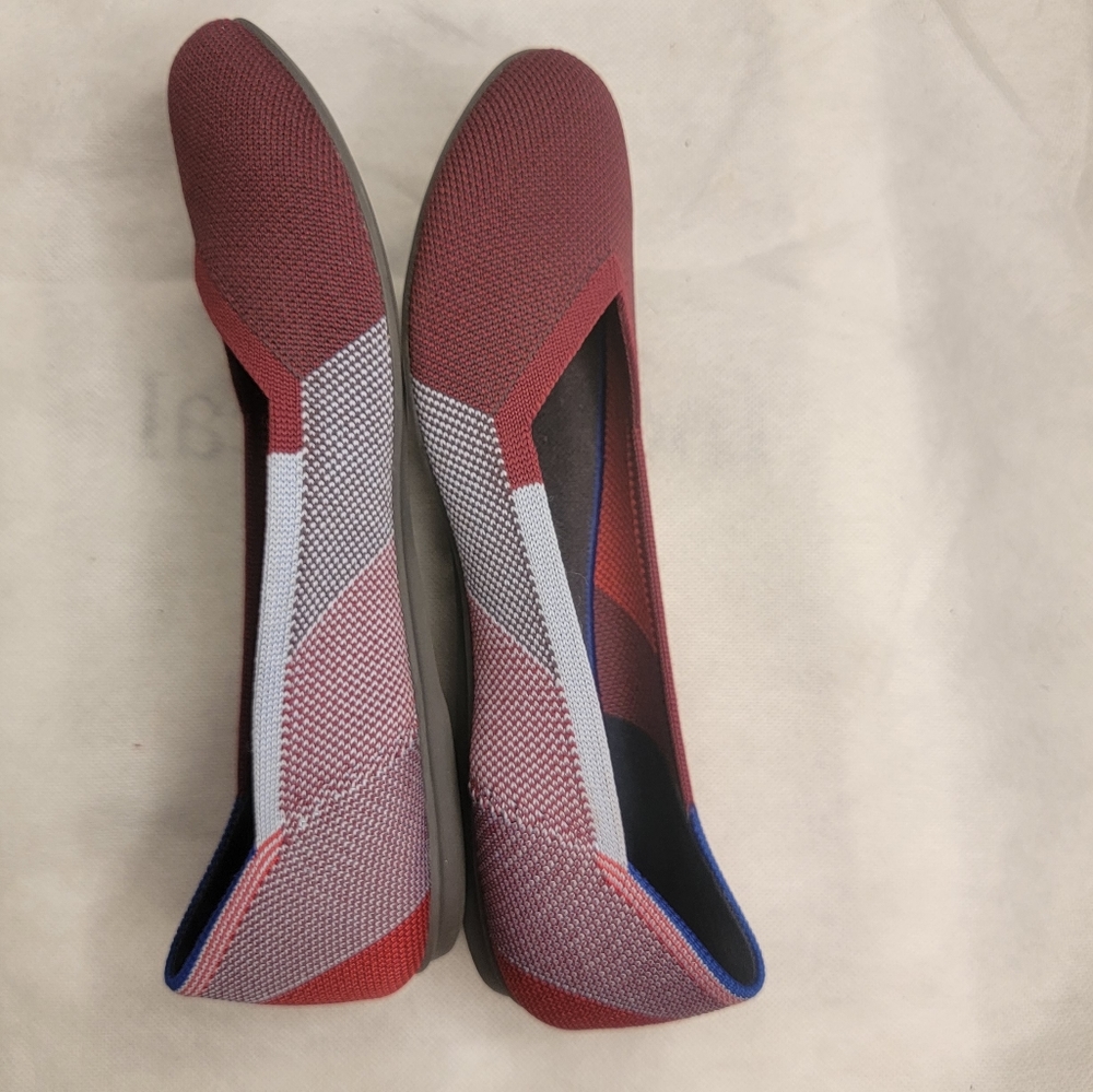 Rothy's Retired Berry Color Block Round Toe Flat … - image 4